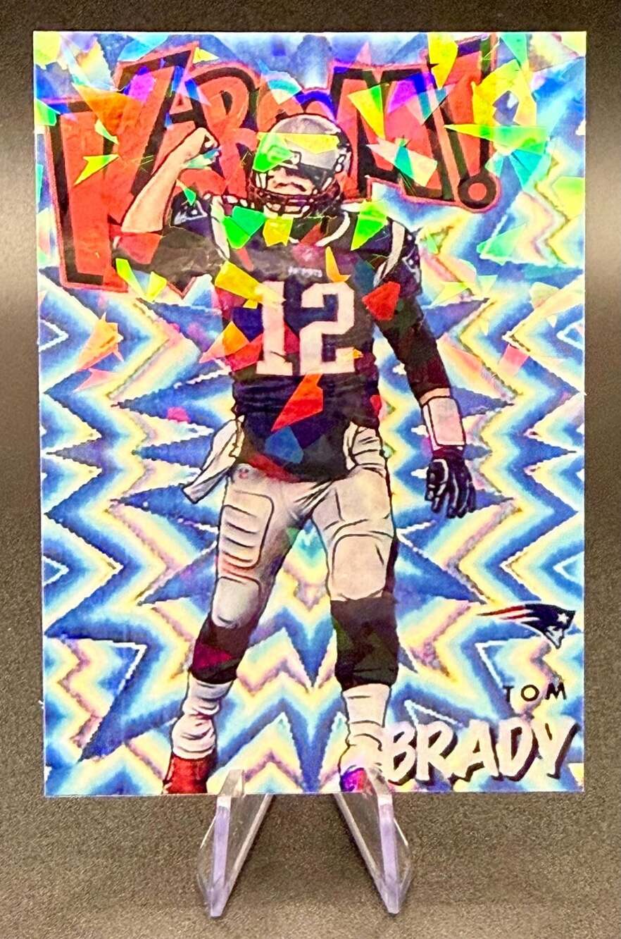 Tom Brady NOVELTY KABOOM! Cracked Ice NFL Football Card New England Patriots